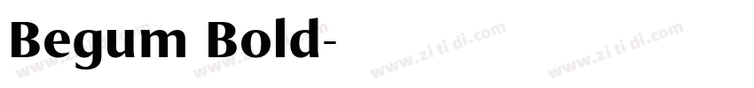 Begum Bold字体转换